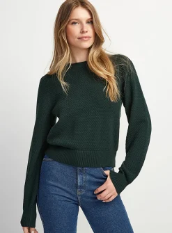 Honeycomb textured sweater