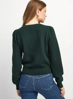 Honeycomb textured sweater