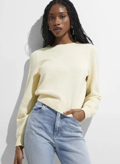 Honeycomb textured sweater