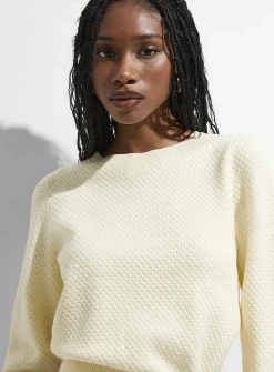 Honeycomb textured sweater
