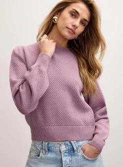 Honeycomb textured sweater