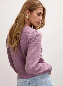Honeycomb textured sweater
