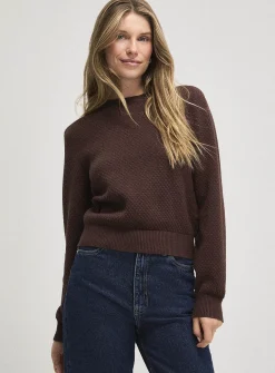 Honeycomb textured sweater