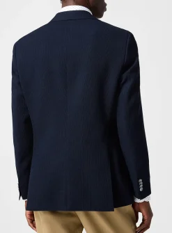 Honeycombed pure virgin wool blazer