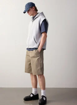 Hooded fleece zip-up vest