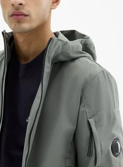 Hooded soft shell jacket