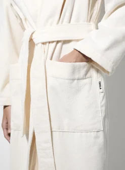 Hooded solid terry robe