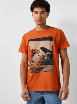 Horse and car appliqué T-shirt