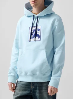Horse patch sky blue hoodie