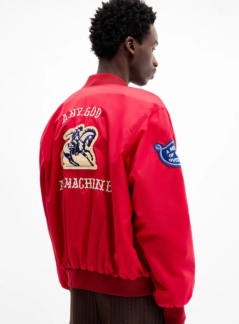 Horsepower satiny bomber jacket