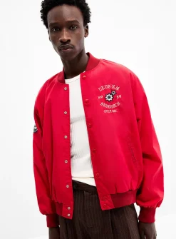 Horsepower satiny bomber jacket