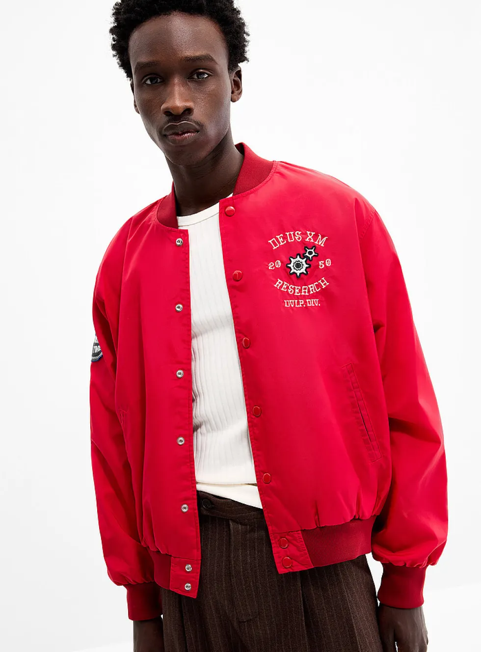 Horsepower satiny bomber jacket