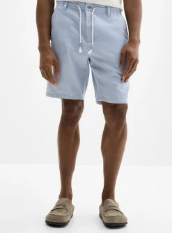 Houndstooth-like knit Bermudas