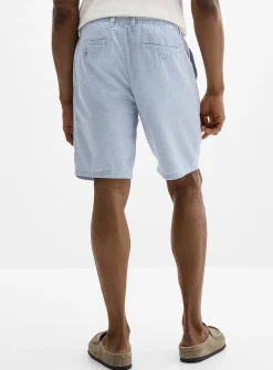 Houndstooth-like knit Bermudas