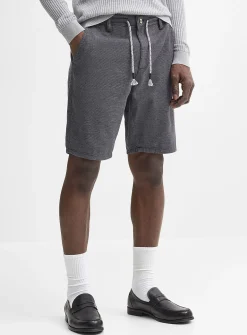 Houndstooth-like knit Bermudas
