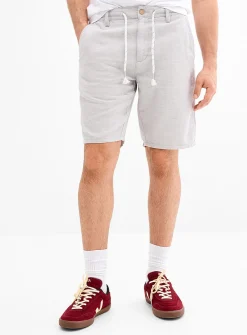 Houndstooth-like knit Bermudas