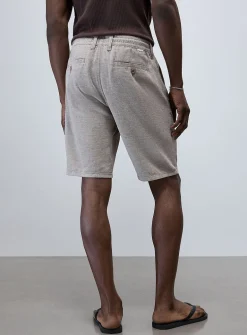Houndstooth-like knit Bermudas