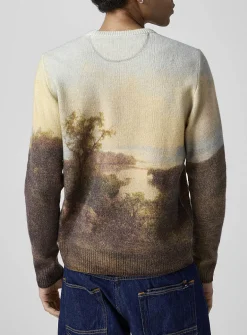 Hudson River Scene wool and cashmere sweater