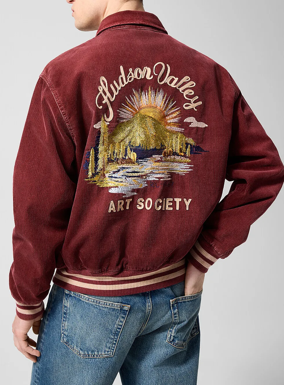 Hudson Valley corduroy varsity jacket