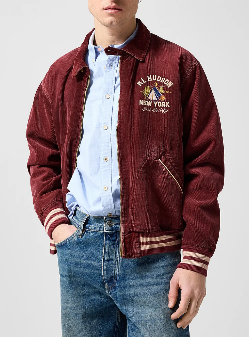Hudson Valley corduroy varsity jacket