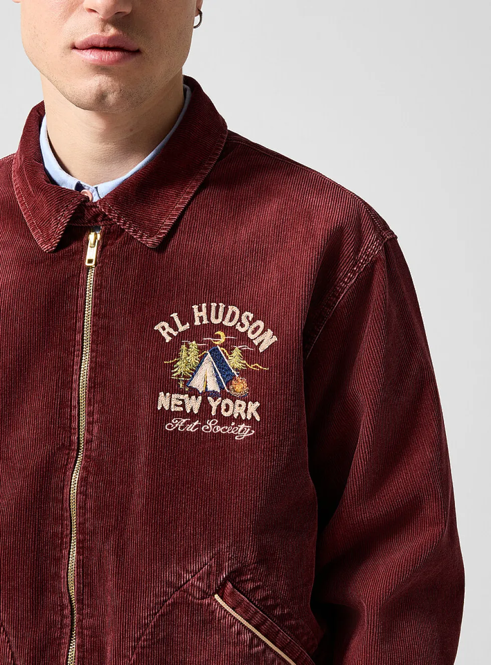 Hudson Valley corduroy varsity jacket