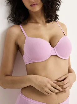 Hydra ribbed plunge bra