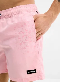 Hydro-reactive pattern stretch swim trunk