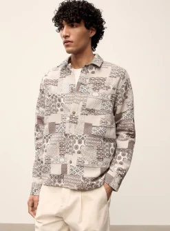 Ian patchwork jacquard overshirt
