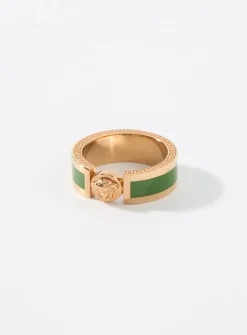 Icon green and gold ring