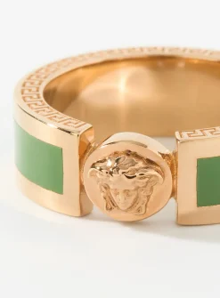Icon green and gold ring
