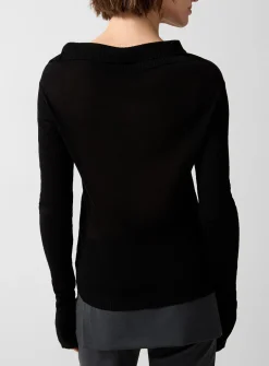 Igna diagonal buttoning sweater