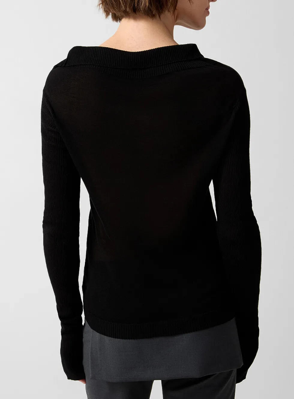 Igna diagonal buttoning sweater