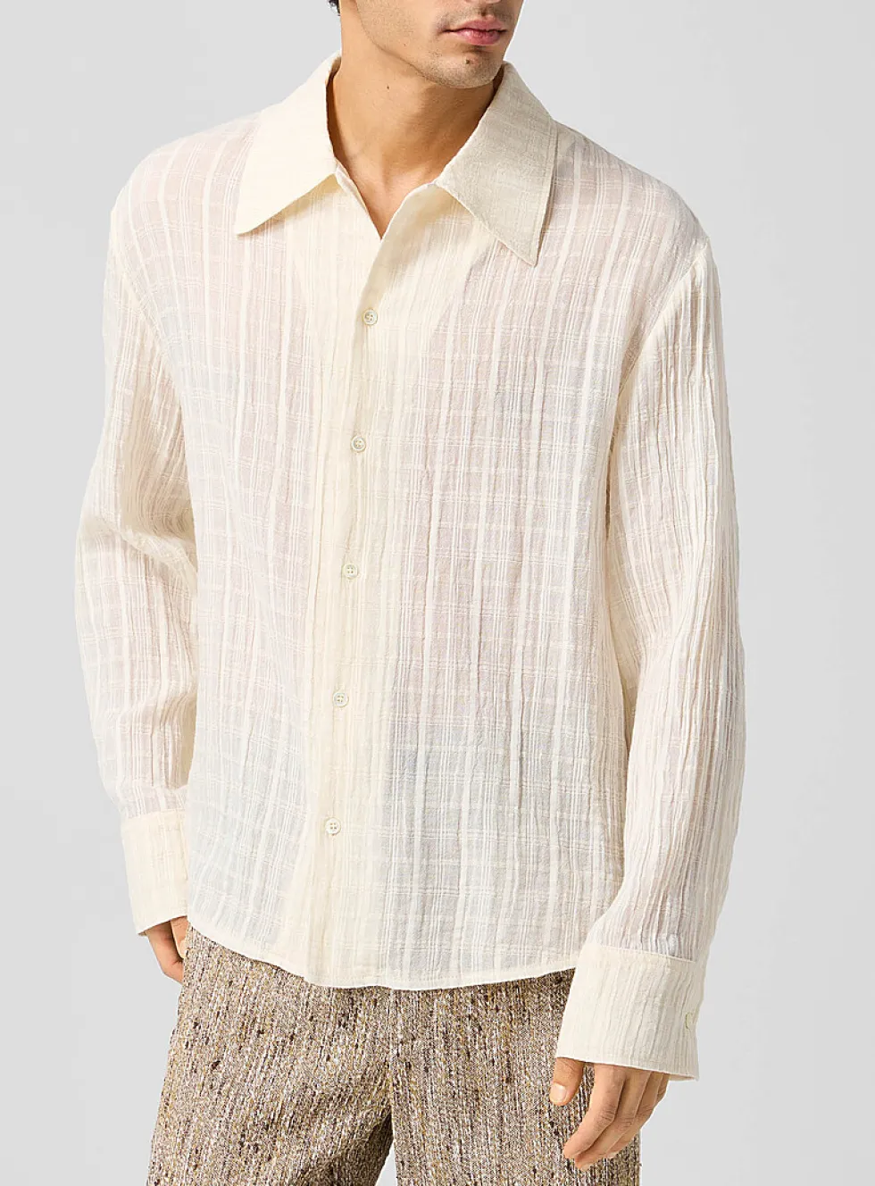 Ignacio textured plaid shirt