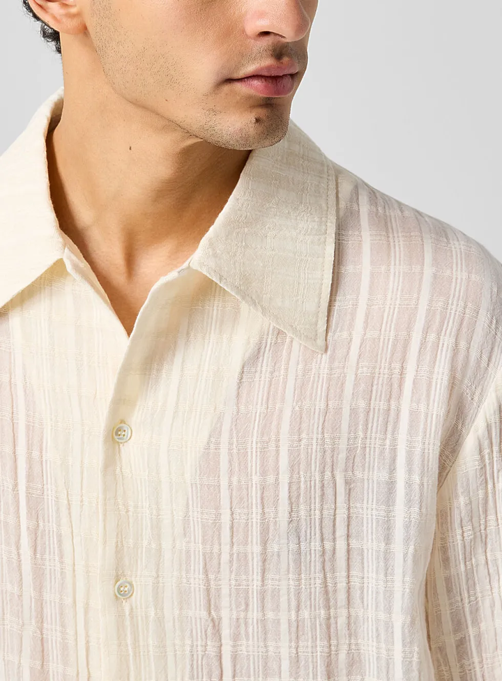 Ignacio textured plaid shirt