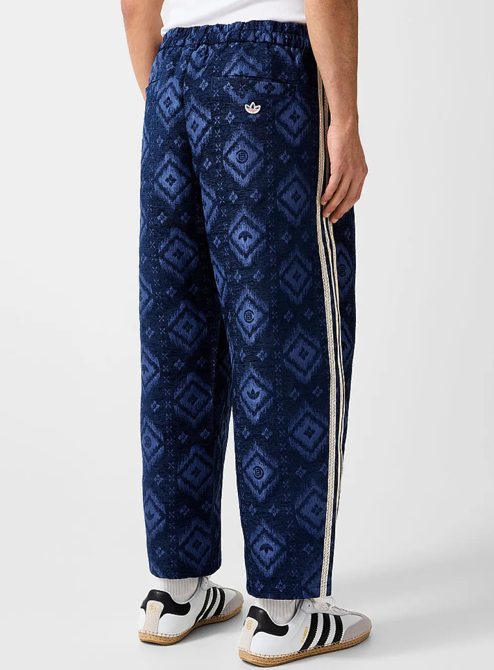 Ikat pointelle stripes track pant