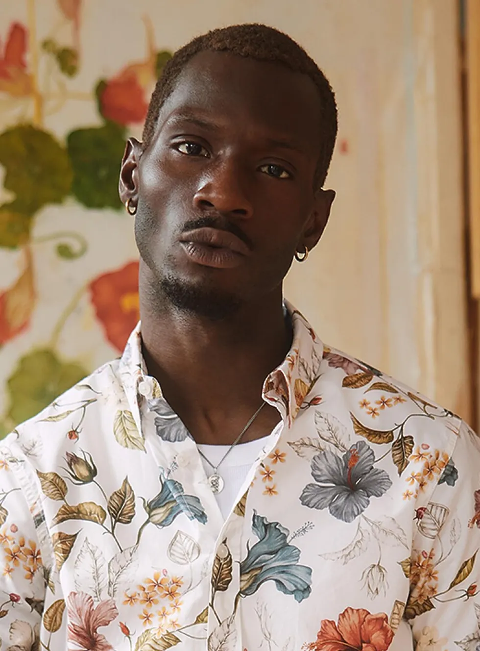 Illustrated floral shirt