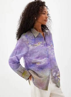 Impressionist cotton-silk shirt
