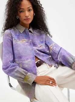 Impressionist cotton-silk shirt
