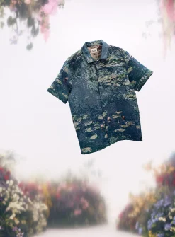 Impressionist painting jacquard shirt