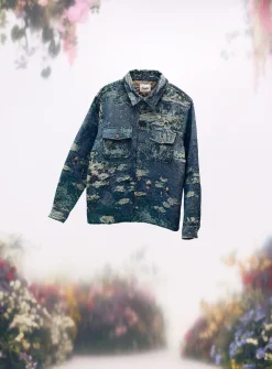 Impressionist painting jacquard jacket