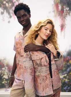 Impressionist painting jacquard shirt