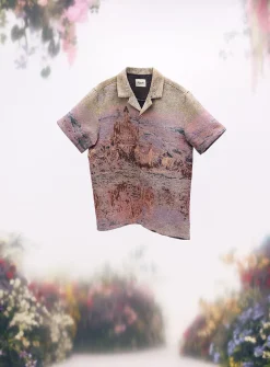 Impressionist painting jacquard shirt