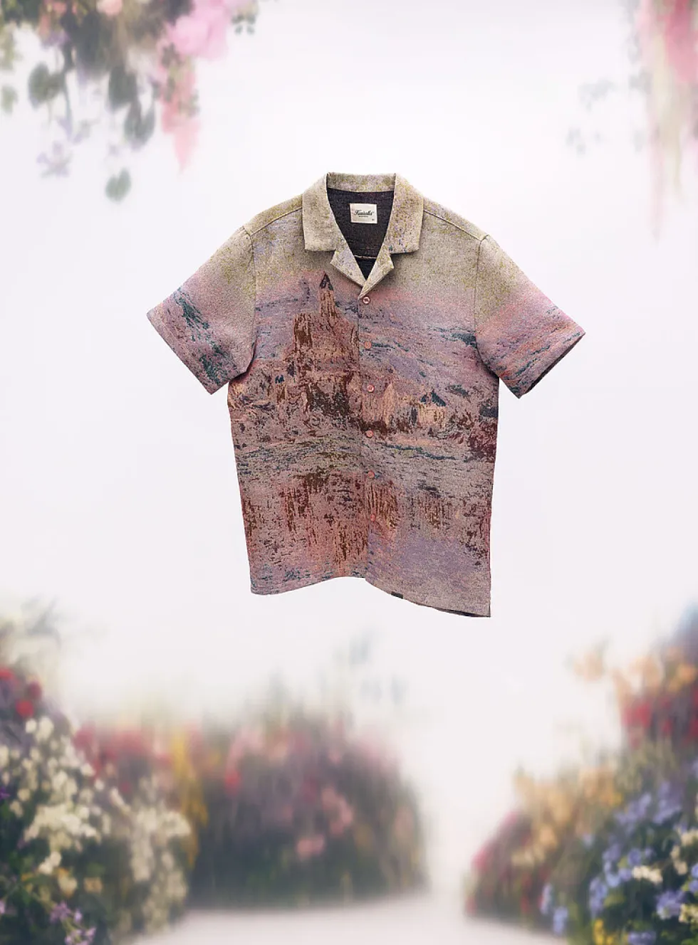 Impressionist painting jacquard shirt
