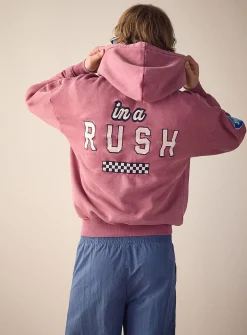 In a Rush faded hoodie