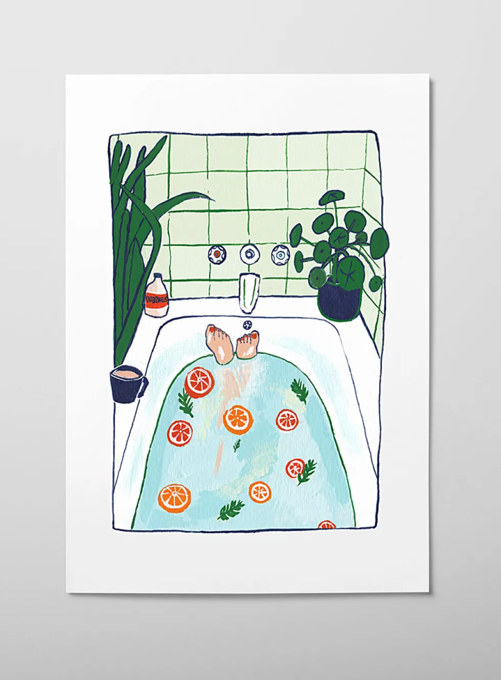 In My Bath art print