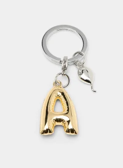 Inflatable letter charm key ring