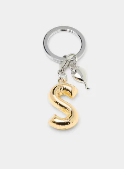 Inflatable letter charm key ring