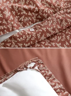 Inviting foliage duvet cover set
