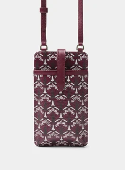 Iphis burgundy phone clutch