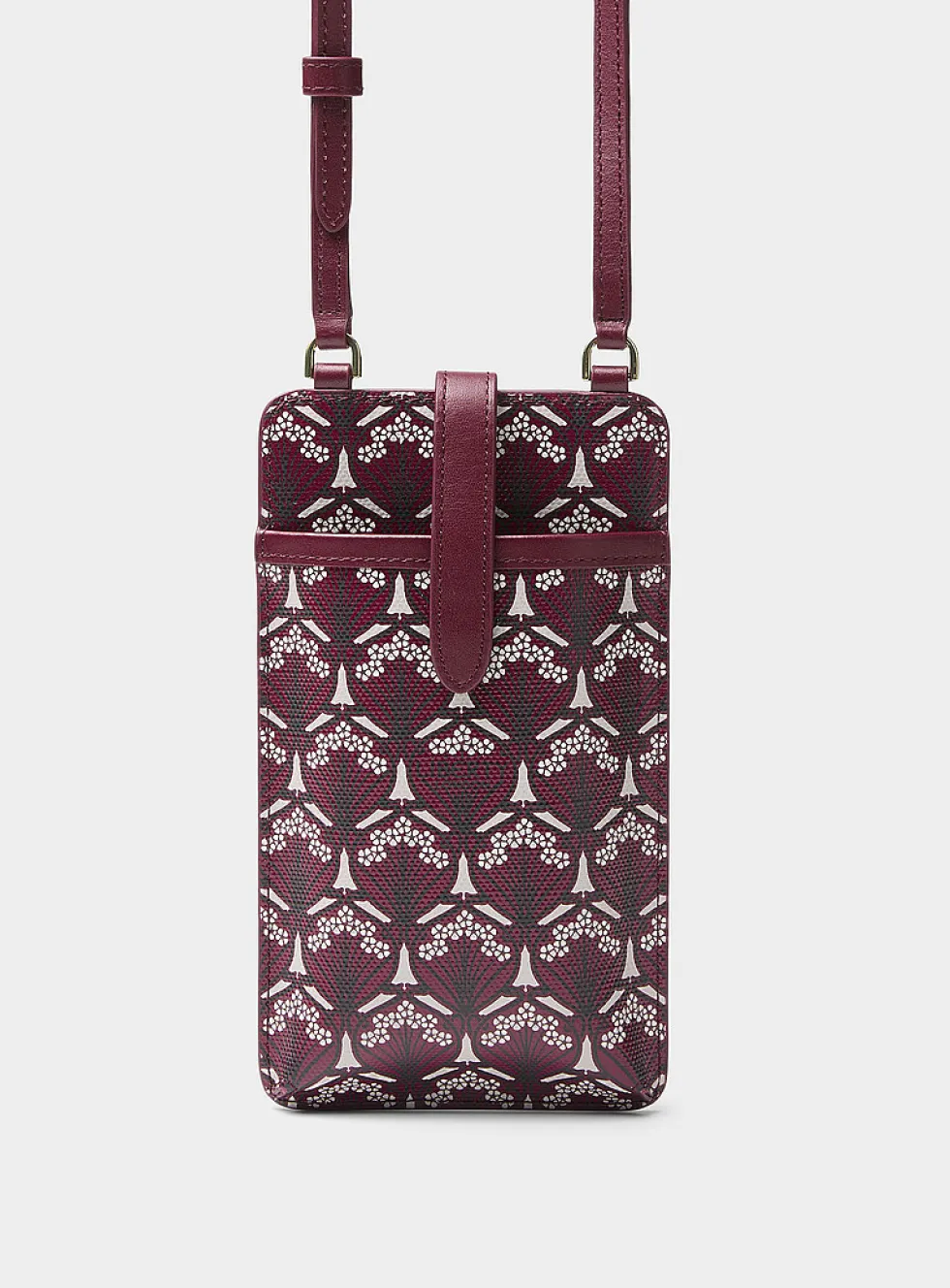 Iphis burgundy phone clutch